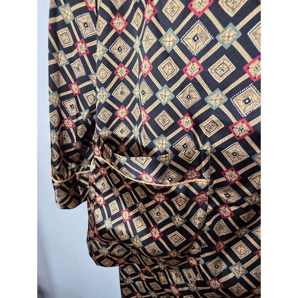 Victoria's Secret Vintage Pajama Set Loungewear Gold/Black Multi Medium - Picture 9 of 11